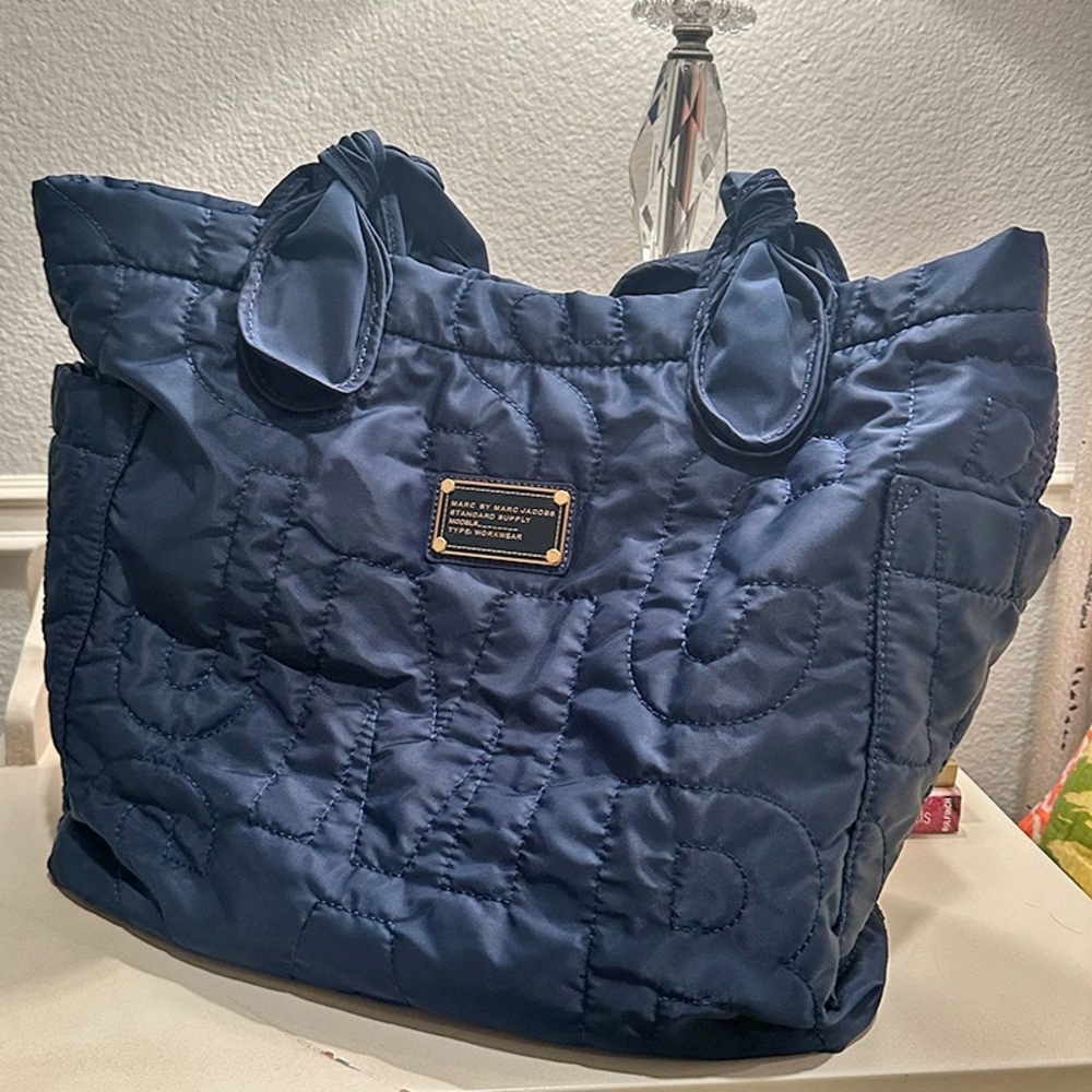 Marc by Marc Jacobs Nylon Tote Bag in Navy Blue
